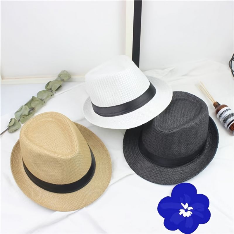 Barn Gutter Hat Pustende Topp Hat Beach Bred Brem Straw Hat