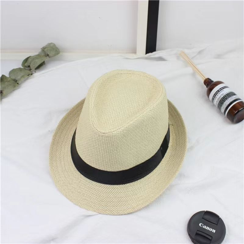 Barn Gutter Hat Pustende Topp Hat Beach Bred Brem Straw Hat