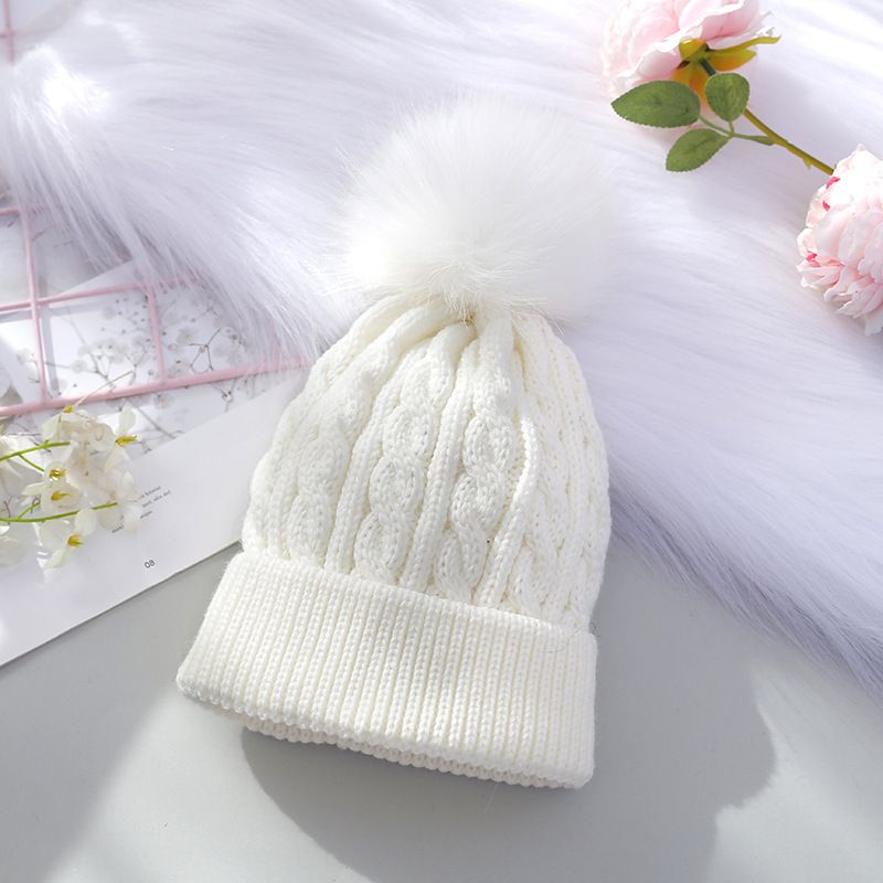 Barn Jenter Pom-pom Dekor Beanie Hat