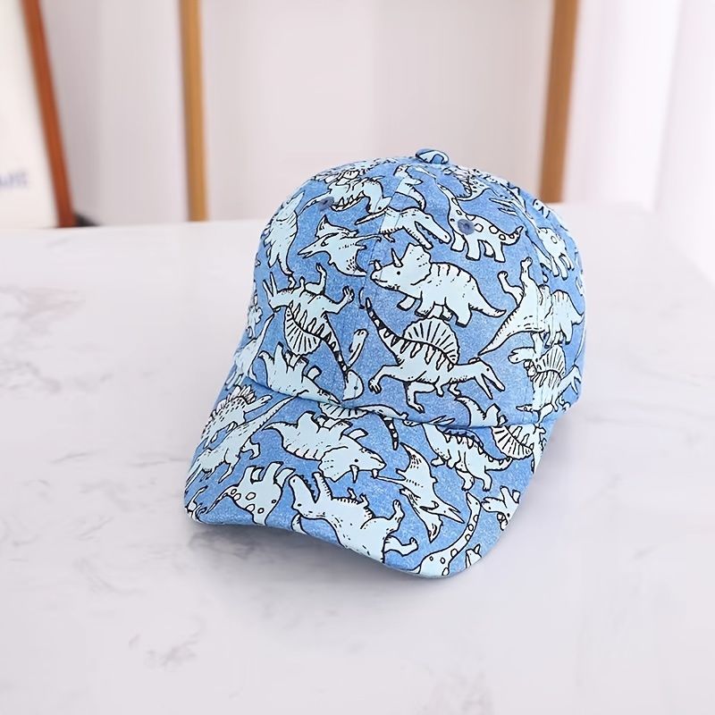 Baseballcaps For Barn Dinosaur Animal Print Solbeskyttelseshatt Utendørsaktiviteter For Gutter Jenter