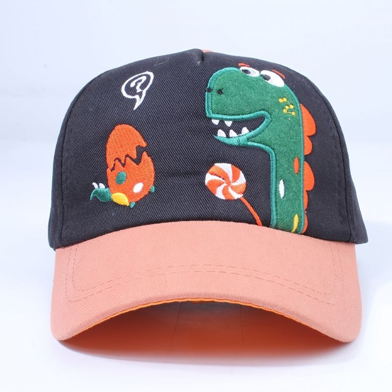 Gutter Tegneserie Dinosaur Mønster Baseball Cap