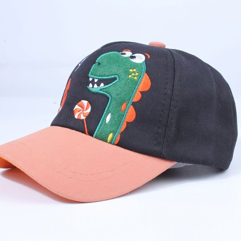 Gutter Tegneserie Dinosaur Mønster Baseball Cap