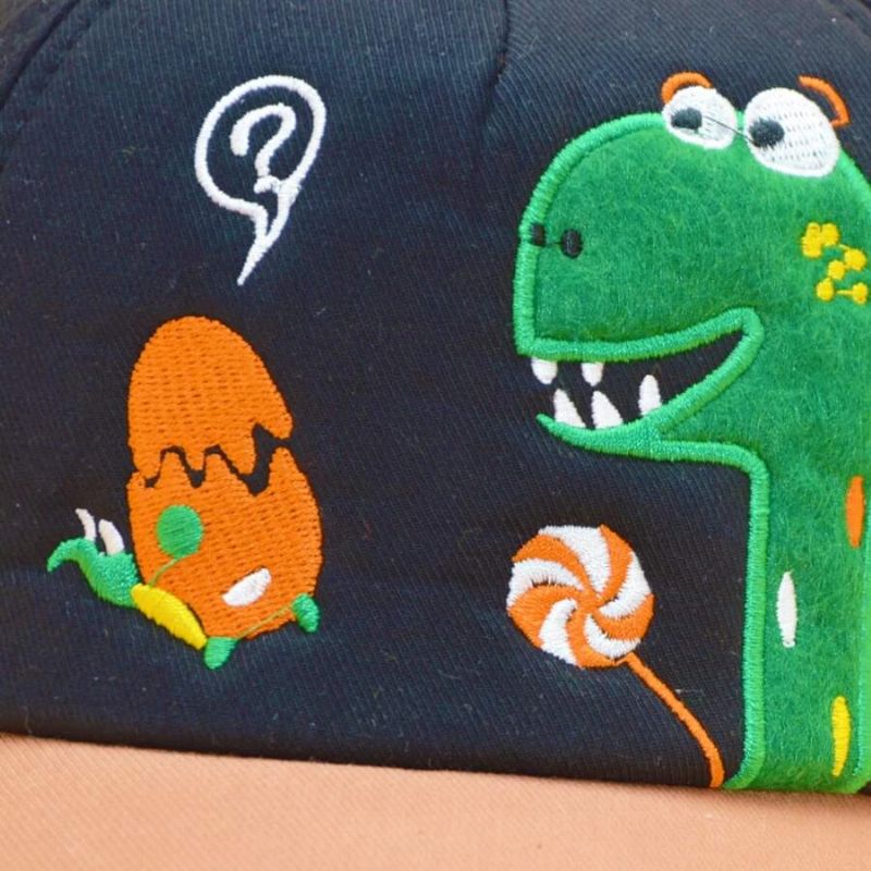 Gutter Tegneserie Dinosaur Mønster Baseball Cap