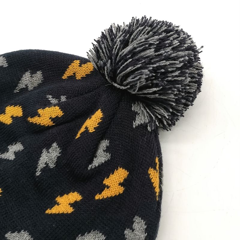 Høst Vinter Nye Barn Beanie Lue Strikket Lue Med Pom Pom