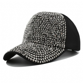 Rhinestones Baseballcaps For Kvinner Bomull Lue Jenter Hip Hop Lue Utendørs Justerbar Casual Stil Lue For