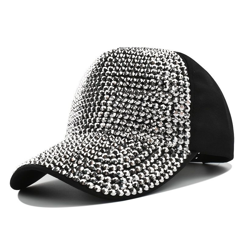 Rhinestones Baseballcaps For Kvinner Bomull Lue Jenter Hip Hop Lue Utendørs Justerbar Casual Stil Lue For