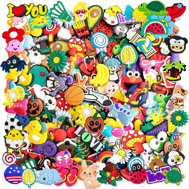 40stk Tilfeldig Tegneserie Anime Sko Charms For Croc Jibbtz Bubble Slides Sandaler Armbånd Fest Favoriserer Skodekorasjon Bursdagsgave For Kvinner Menn Tenåringer Jenter Gutter