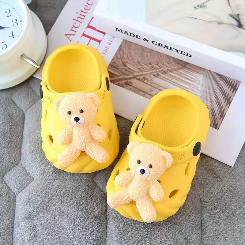 Småbarn Baby Cute Bear Sklisikker Tresko Sandaler