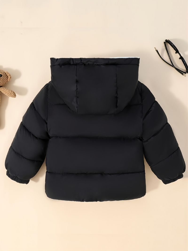 Baby Barn Jenter Puffer Coat Fløyel Hettejakke For Høst Vinter Ny