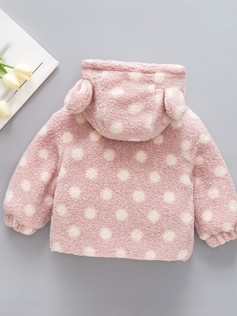 Toddler Baby 3d Ears Hettefrakk Fleece Tykk Varm Jakke Vinter