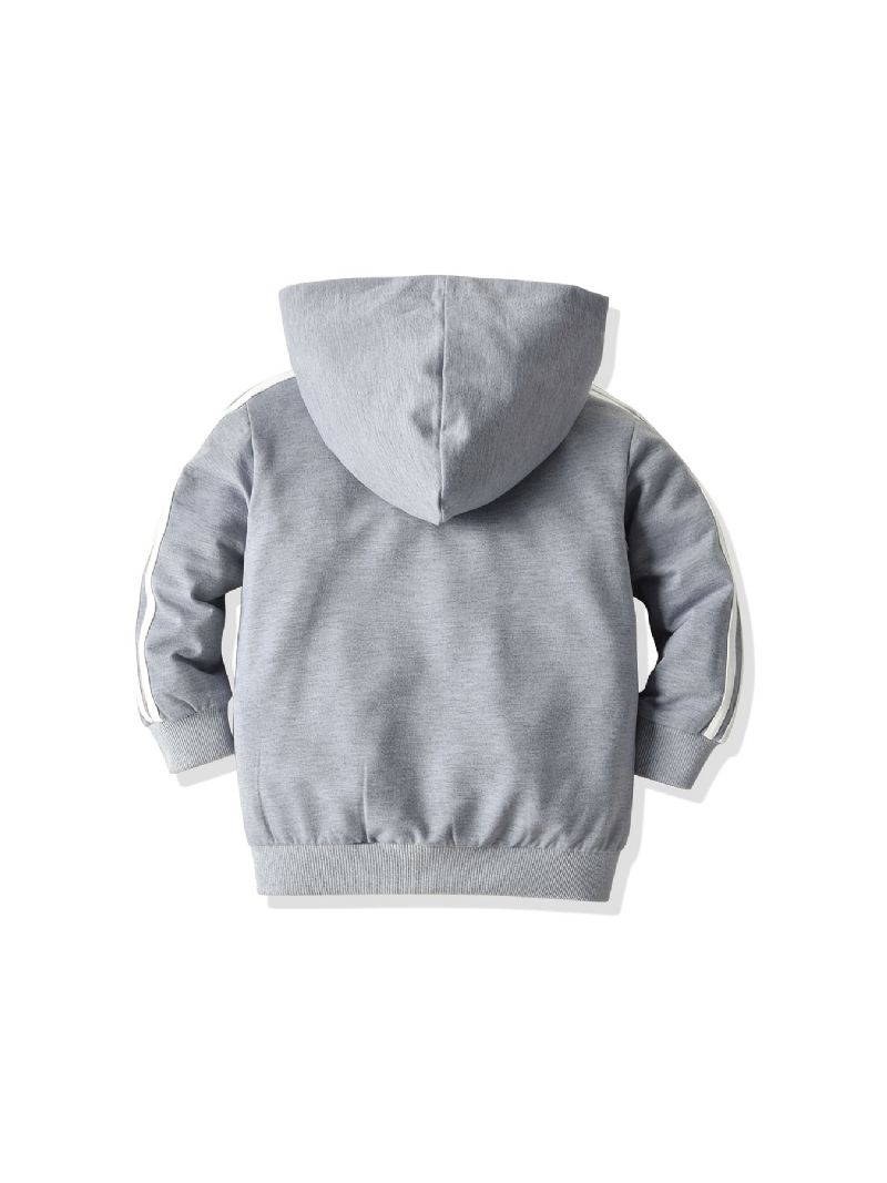 Gutter Casual Solgt Zip Up Hettegenser Langermet Med Lomme