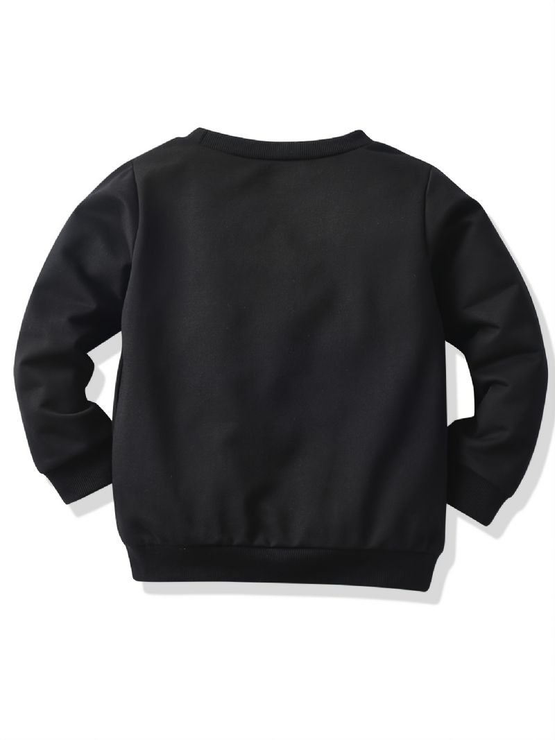 Høst Vinter Gutter 'casual Bear Print Crew Neck Sweatshirt