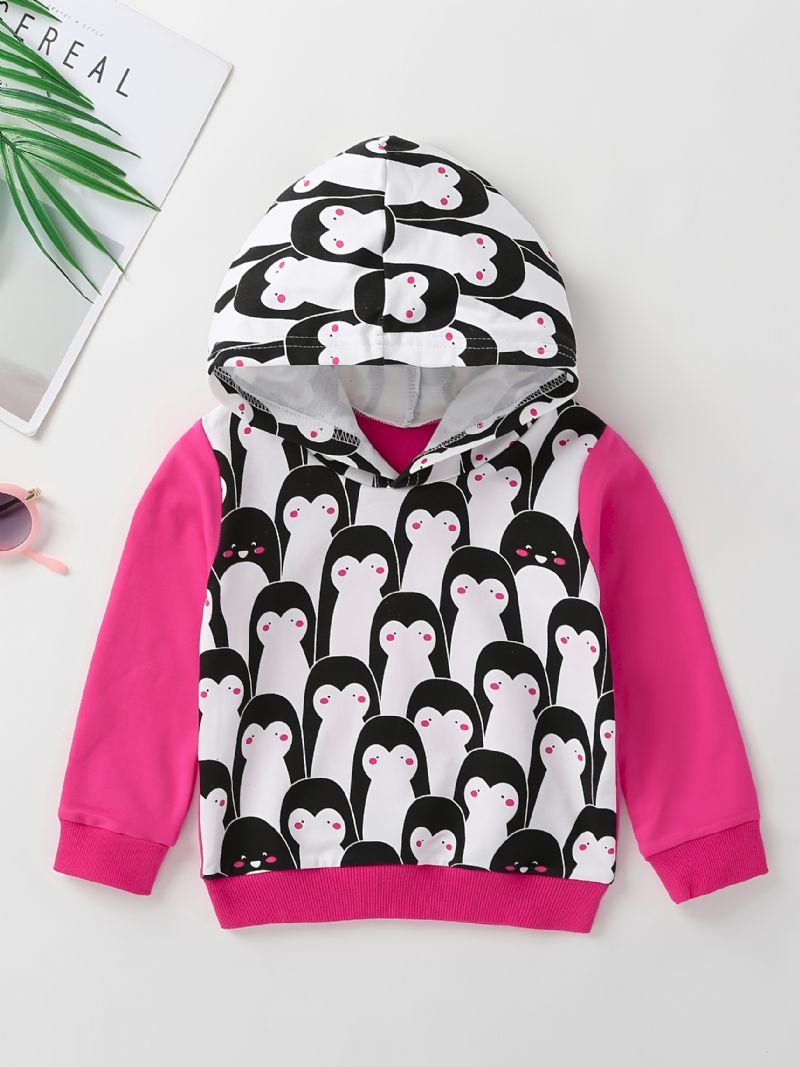 Jenter Casual Søt Penguin Print Hoodie Sweatshirt Vår Høst