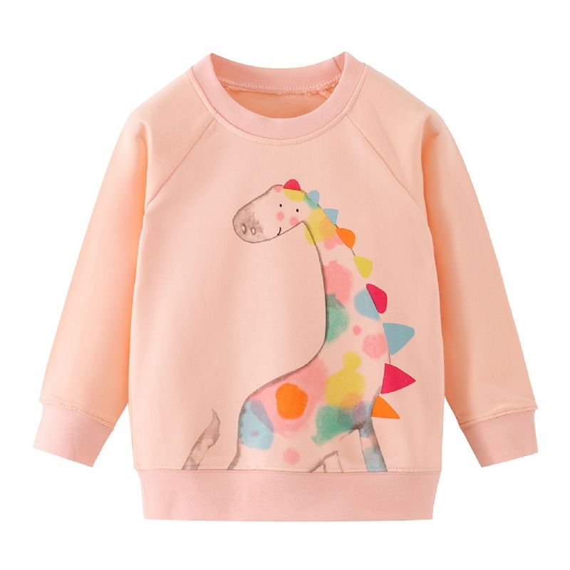 Jenter Søt Langermet Sweatshirt Animal Giraffe Print Topp