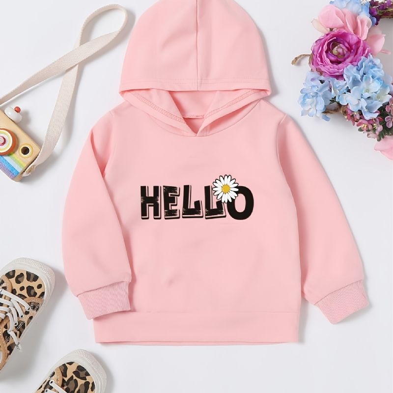 Jenter Søt Mote Letter Print Hoodie Sweatshirt Høst Vinter