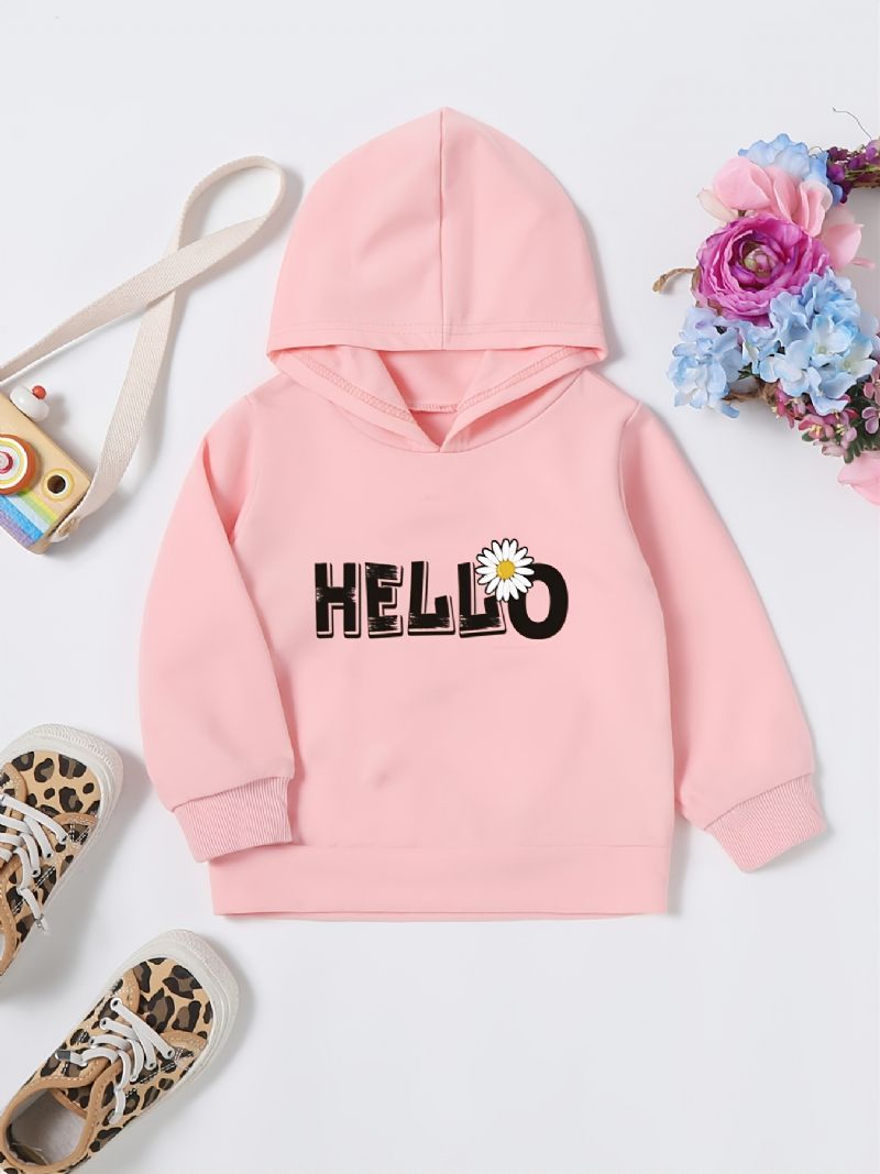 Jenter Søt Mote Letter Print Hoodie Sweatshirt Høst Vinter