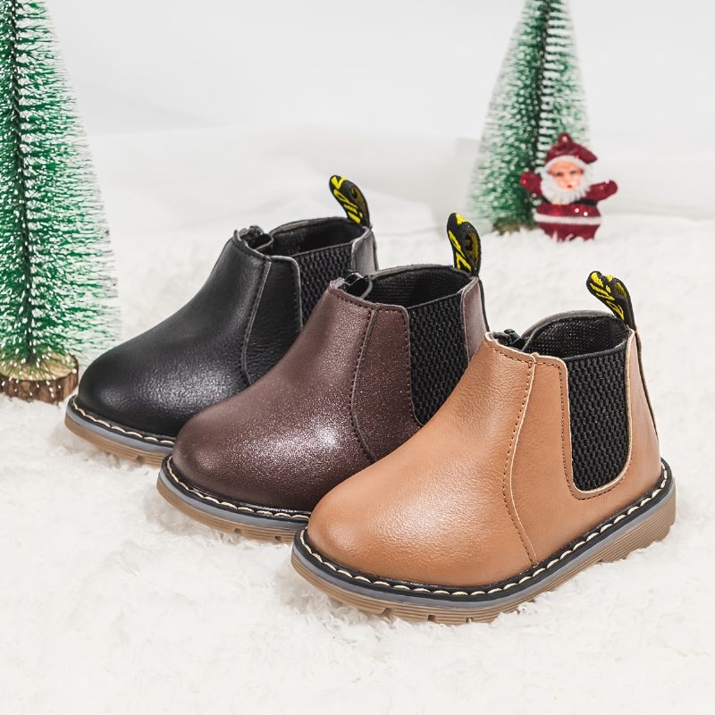 Baby Gutter Leather Myksåle Chelsea Boots Støvler