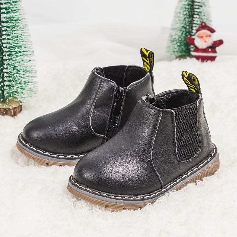 Baby Gutter Leather Myksåle Chelsea Boots Støvler