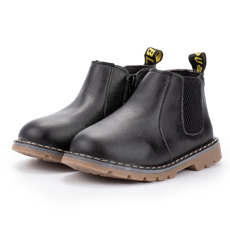 Baby Gutter Leather Myksåle Chelsea Boots Støvler