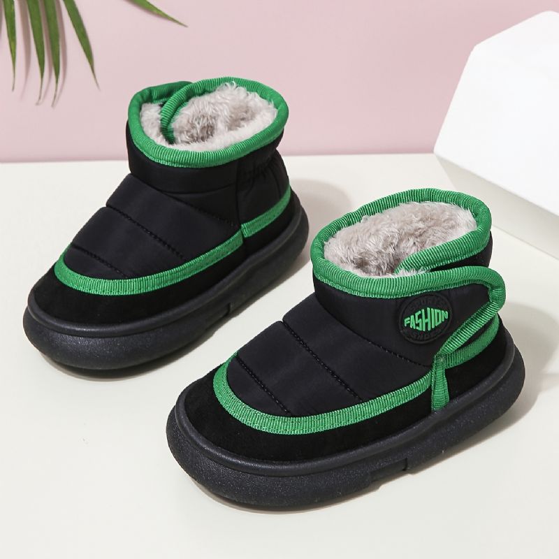 Gutter Casual Fleece Thermal Snow Boots Støvler Vanntette Komfortable High Top For Vinter