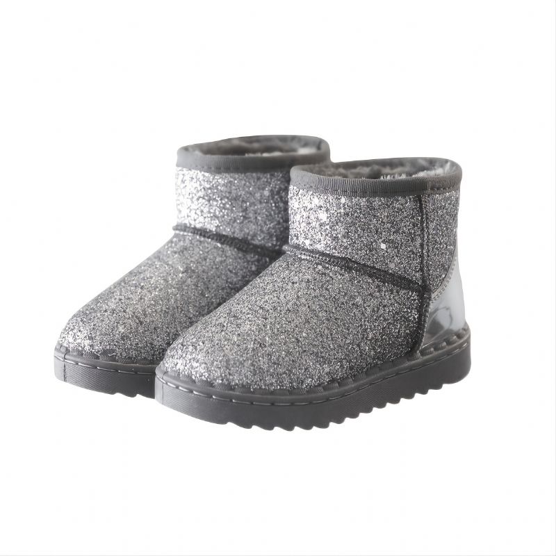 Høst Vinter Barn Sklisikker Varm Fasjonable Snøstøvler Fleece Booties