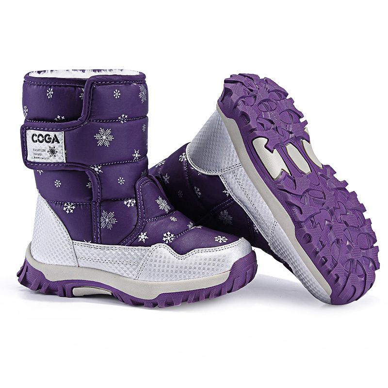 Småbarn Barn Julegave Snowflake Snow Boots Støvler