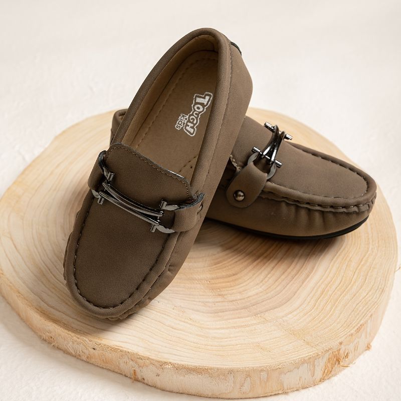 Småbarn Gutter Jenter Skinn Loafers Myksålede Slip-on Sko