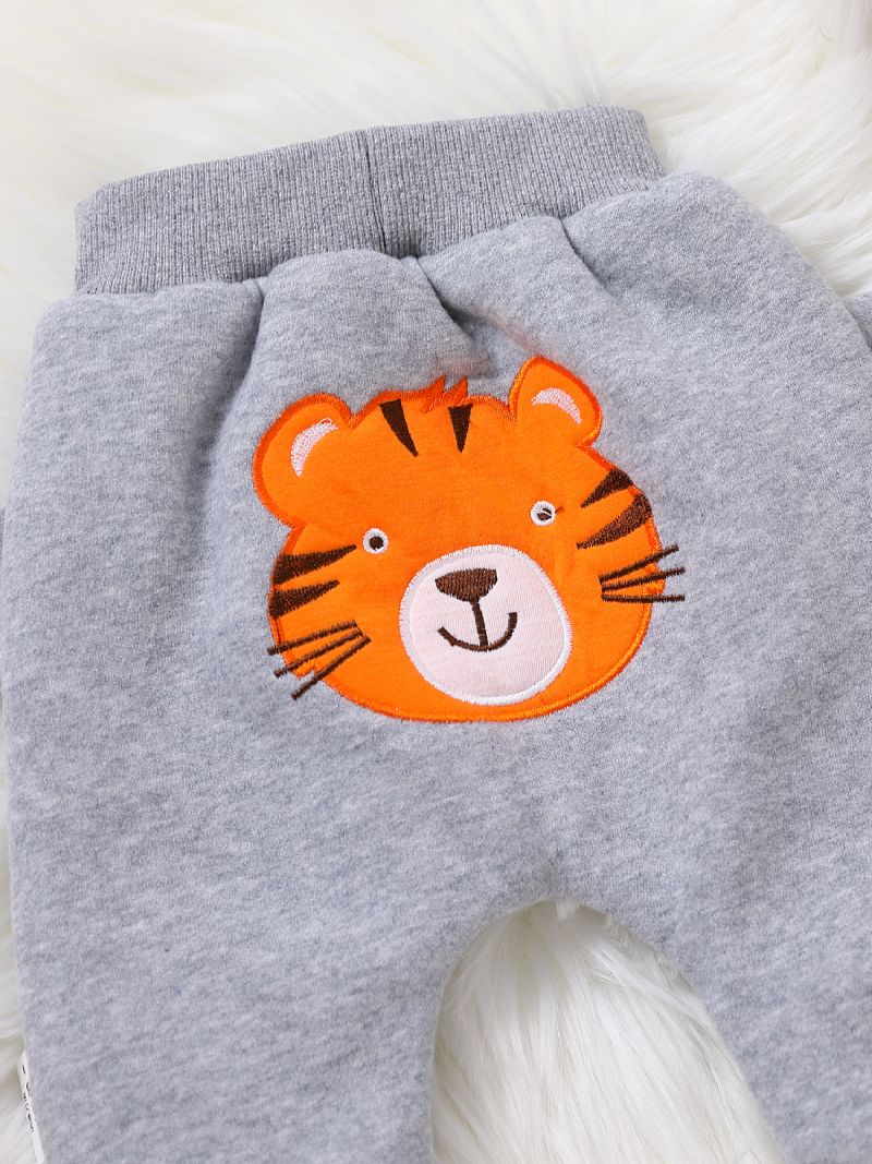 Babybukser Fleece Tykket Varm Søt Tiger Print For Gutter Jenter Ny Høst Vinter