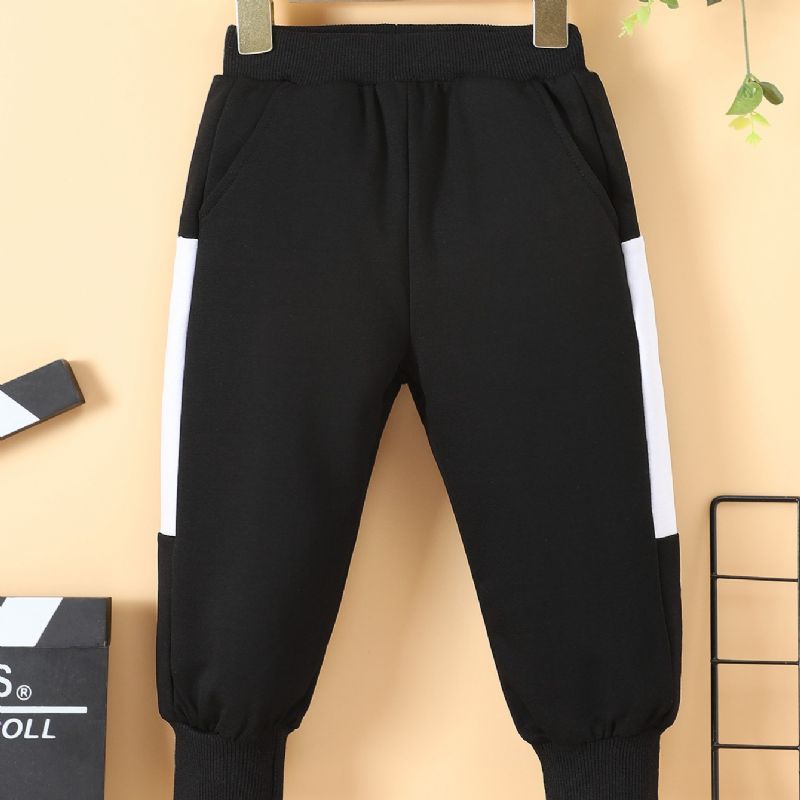 Guttens Contrast Black Long Leg Scrunch Joggebukse