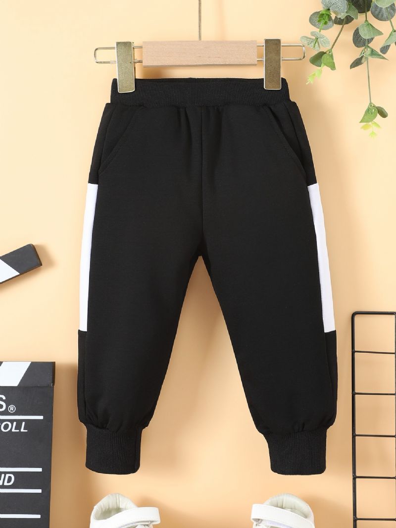 Guttens Contrast Black Long Leg Scrunch Joggebukse