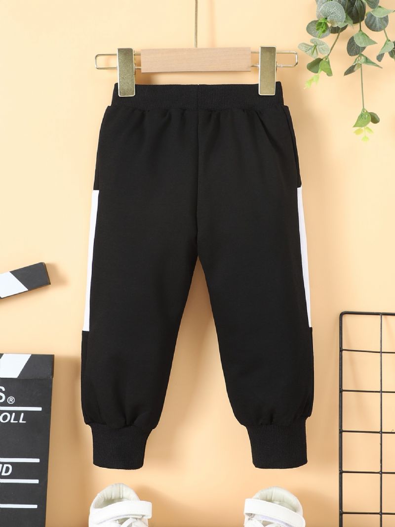 Guttens Contrast Black Long Leg Scrunch Joggebukse