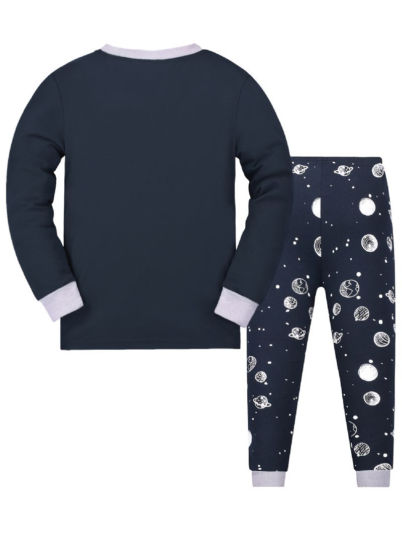 Guttens Space Print Pyjamas Set Langermede Buksesett