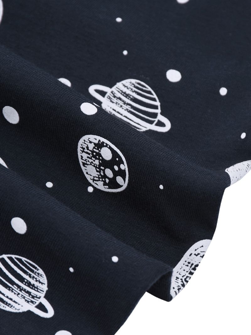 Guttens Space Print Pyjamas Set Langermede Buksesett