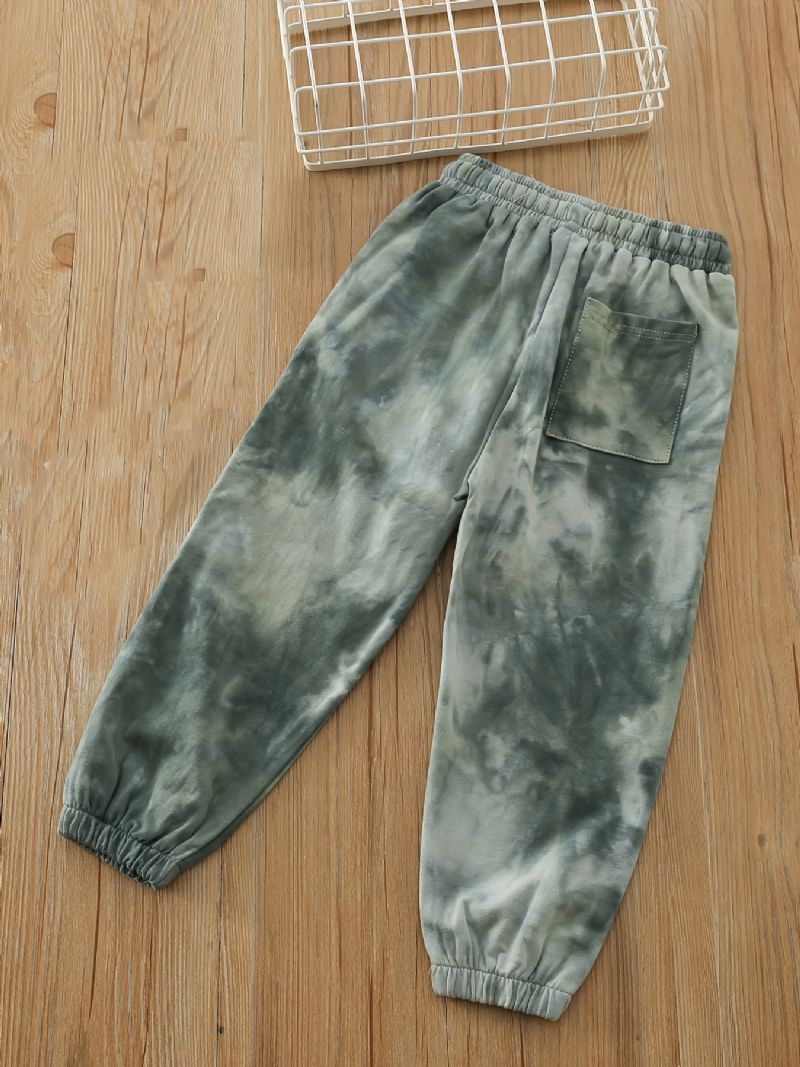 Gutter Casual Tie Dye Joggebukser Aktive Bukser Med Fremtiden Begynner I Dag Print For Winter Outdoor