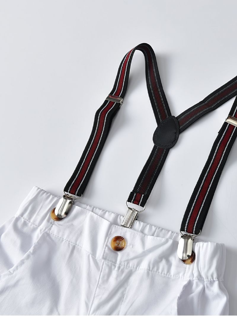 Gutter Langermet Top Suspender Pants Antrekk