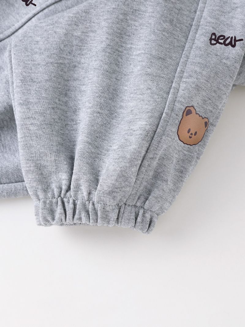 Nye Høst Vinter Gutter Og Jenter Bear Print Casual Bukser