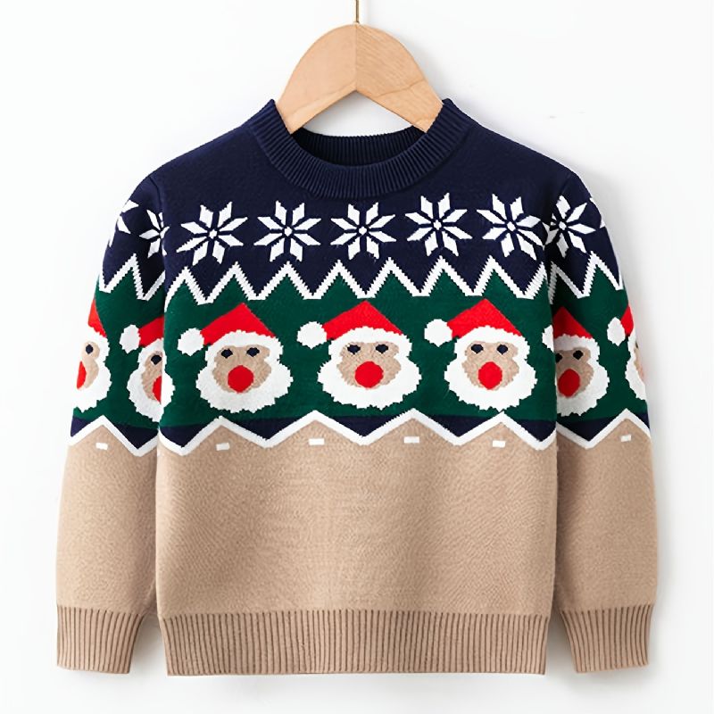 Gutter Jul Print Crew Neck Genser