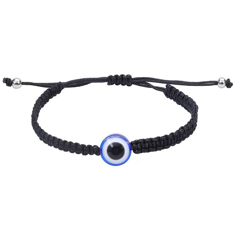 1 Stk Fasjonabelt Unisex Devil's Eye Lucky Justerbart Rødt Tau Flettet Foreldre-barn Par Amulett Armbånd Til Bursdagsgave Julegave