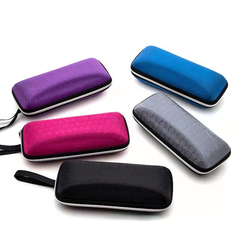 Glidelås Eyeglasses Case Honeycomb Briller Solbriller Box Protector For Kvinner Eller Barn