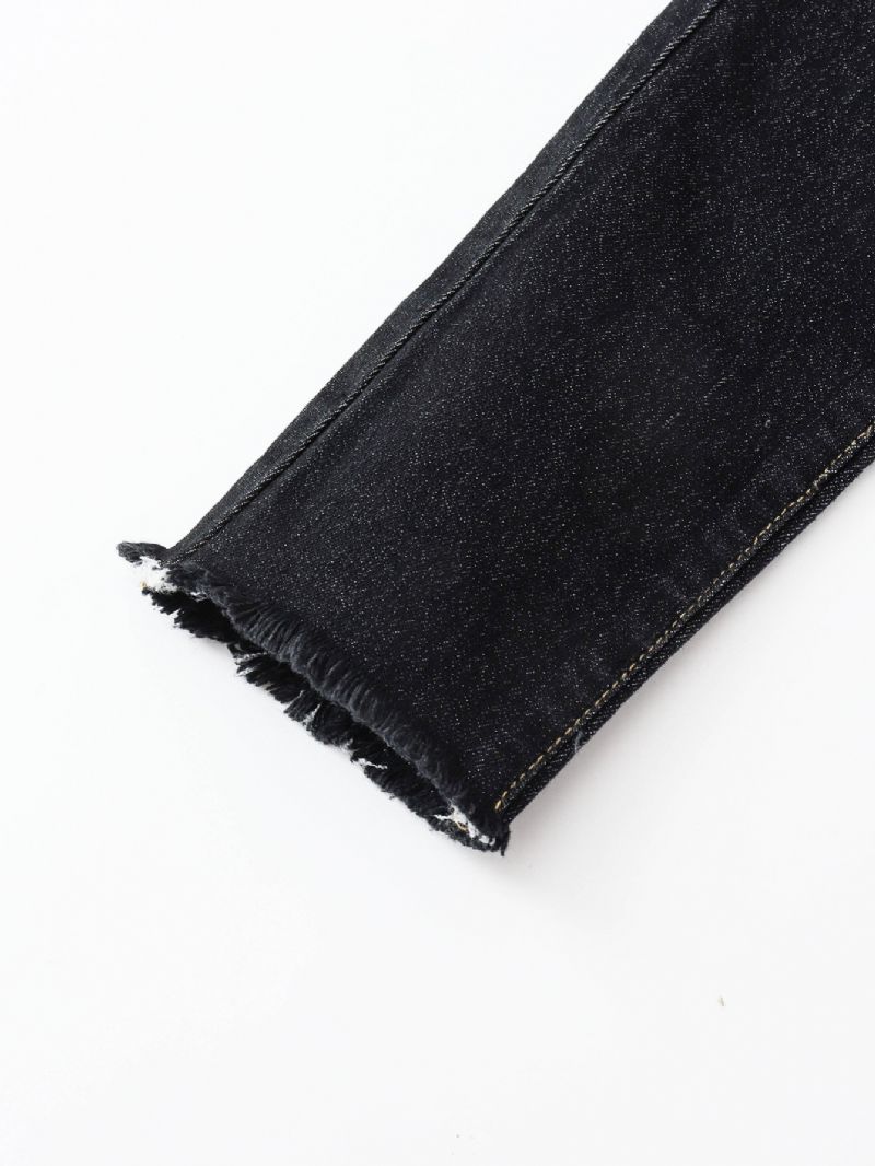 Enkel Ensfarget Svart Jeans For Barn