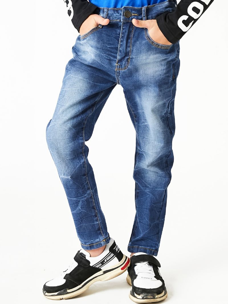 Gutter Faded Button Regular Fit Denim Jeans Barneklær