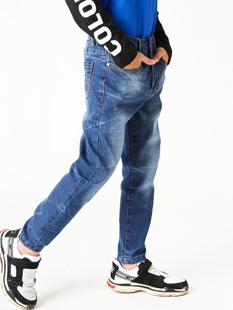 Gutter Faded Button Regular Fit Denim Jeans Barneklær