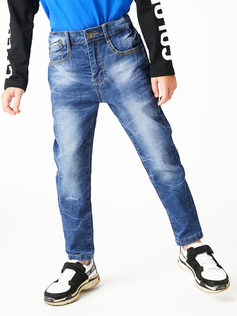 Gutter Faded Button Regular Fit Denim Jeans Barneklær