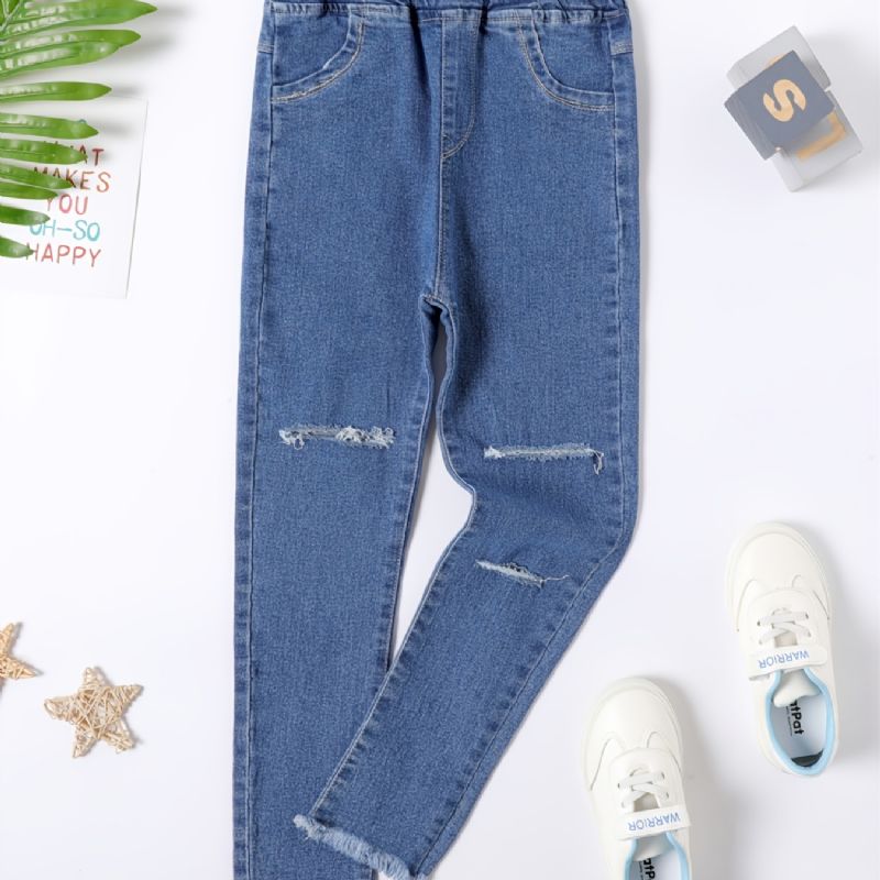 Jenter Casual Fasjonable Skinny Denim Jeans