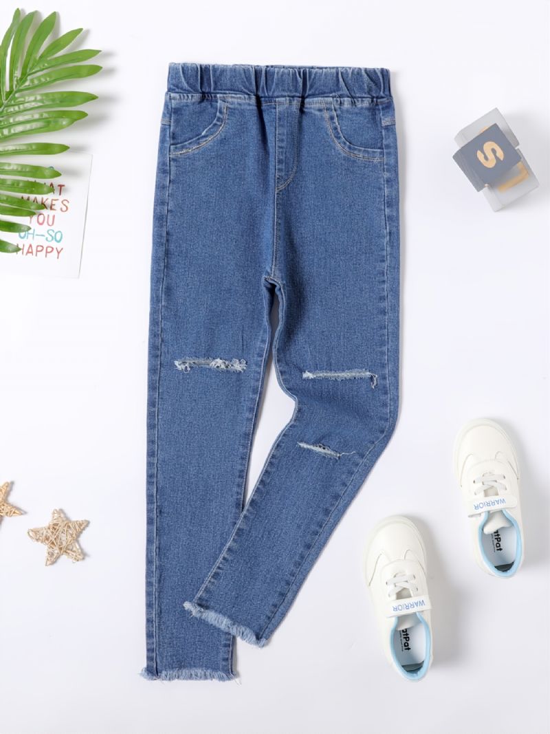 Jenter Casual Fasjonable Skinny Denim Jeans