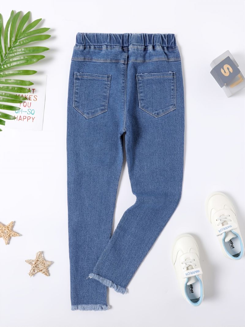 Jenter Casual Fasjonable Skinny Denim Jeans