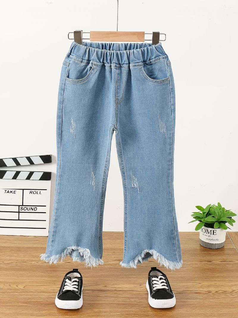 Jenter Enkel Mote Casual Denim Flared Jeans