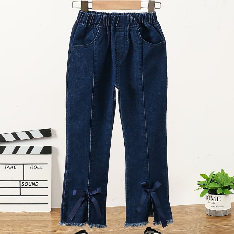 Jenter Enkel Motesløyfe Denim Flared Jeans