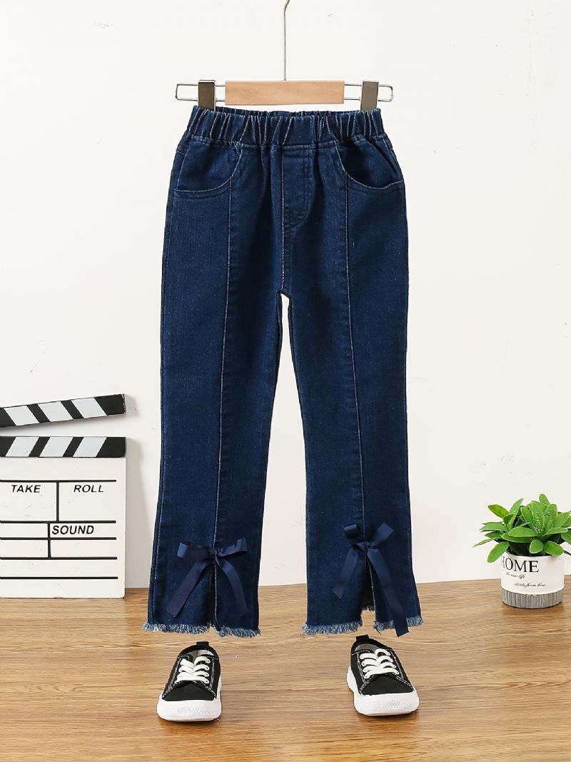 Jenter Enkel Motesløyfe Denim Flared Jeans