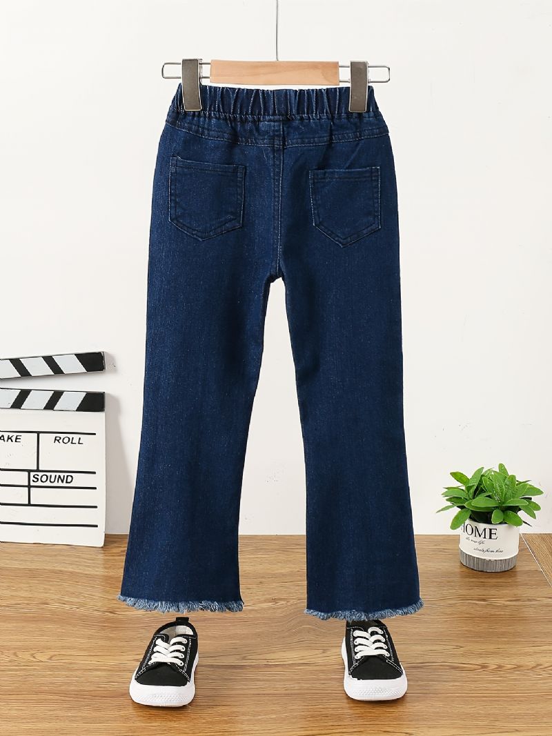 Jenter Enkel Motesløyfe Denim Flared Jeans